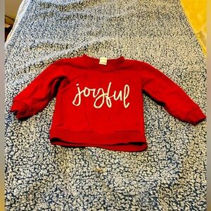 Boutique "Joyful" Christmas sweatshirt 18-24 months excellent condition